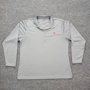 Walgreens Pharmacy Polo Shirt Womens XL Gray Long Sleeve Employee Uniform